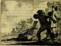 An illustration from Ian vander Veens zinne-beelden, oft Adams appel. Verciert met seer aerdige const-plaeten mesgagers syne oude ende nieuwe ongemeene bruydt-lofs ende zege-zangen... (1642)