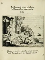 An illustration from Ian vander Veens Zinne-beelden, oft Adams appel : verciert met seer aerdige const-plaeten ; mitsgaders syne oude ende nieuwe ongemeene bruydt-lofs ende zege-zangen (1642)