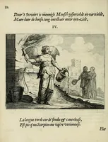 An illustration from Ian vander Veens Zinne-beelden, oft Adams appel : verciert met seer aerdige const-plaeten ; mitsgaders syne oude ende nieuwe ongemeene bruydt-lofs ende zege-zangen (1642)