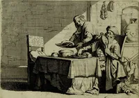 An illustration from Ian van der Veens Zinne-beelden oft Adams appel (1642)