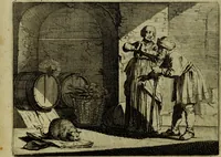 An illustration from Ian van der Veens Zinne-beelden oft Adams appel (1642)