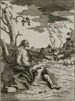 An illustration from Ichnographia emblematica triplicis ad Deum Tri-unum mysticae viae, purgativae, illuminativae, unitivae : splendoribus sanctorum, virtutibus eorum, divinisque charismatibus illustrata, in quinque partes divisa ... (1779)