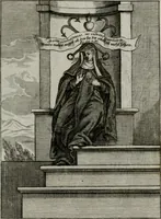 Picture 49 of 108 from Ichnographia emblematica triplicis ad Deum Tri-unum mysticae viae, purgativae, illuminativae, unitivae : splendoribus sanctorum, virtutibus eorum, divinisque charismatibus illustrata, in quinque partes divisa ... (1779), leaf 110