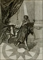 An illustration from Ichnographia emblematica triplicis ad Deum Tri-unum mysticae viae, purgativae, illuminativae, unitivae : splendoribus sanctorum, virtutibus eorum, divinisque charismatibus illustrata, in quinque partes divisa ... (1779)