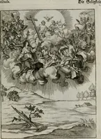 Picture 52 of 108 from Ichnographia emblematica triplicis ad Deum Tri-unum mysticae viae, purgativae, illuminativae, unitivae : splendoribus sanctorum, virtutibus eorum, divinisque charismatibus illustrata, in quinque partes divisa ... (1779), leaf 116