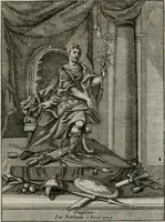 Picture 59 of 108 from Ichnographia emblematica triplicis ad Deum Tri-unum mysticae viae, purgativae, illuminativae, unitivae : splendoribus sanctorum, virtutibus eorum, divinisque charismatibus illustrata, in quinque partes divisa ... (1779), leaf 130