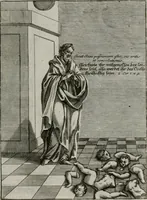 Picture 60 of 108 from Ichnographia emblematica triplicis ad Deum Tri-unum mysticae viae, purgativae, illuminativae, unitivae : splendoribus sanctorum, virtutibus eorum, divinisque charismatibus illustrata, in quinque partes divisa ... (1779), leaf 132