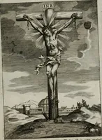An illustration from Ichnographia emblematica triplicis ad Deum Tri-unum mysticae viae, purgativae, illuminativae, unitivae : splendoribus sanctorum, virtutibus eorum, divinisque charismatibus illustrata, in quinque partes divisa ... (1779)