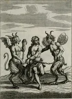An illustration from Ichnographia emblematica triplicis ad Deum Tri-unum mysticae viae, purgativae, illuminativae, unitivae : splendoribus sanctorum, virtutibus eorum, divinisque charismatibus illustrata, in quinque partes divisa ... (1779)