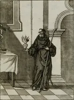 Picture 30 of 108 from Ichnographia emblematica triplicis ad Deum Tri-unum mysticae viae, purgativae, illuminativae, unitivae : splendoribus sanctorum, virtutibus eorum, divinisque charismatibus illustrata, in quinque partes divisa ... (1779), leaf 72