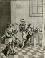 An illustration from Ichnographia emblematica triplicis ad Deum Tri-unum mysticae viae, purgativae, illuminativae, unitivae : splendoribus sanctorum, virtutibus eorum, divinisque charismatibus illustrata, in quinque partes divisa ... (1779)