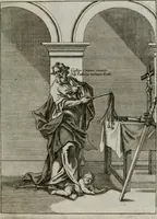 Picture 39 of 108 from Ichnographia emblematica triplicis ad Deum Tri-unum mysticae viae, purgativae, illuminativae, unitivae : splendoribus sanctorum, virtutibus eorum, divinisque charismatibus illustrata, in quinque partes divisa ... (1779), leaf 90