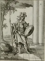 An illustration from Ichnographia emblematica triplicis ad Deum Tri-unum mysticae viae, purgativae, illuminativae, unitivae : splendoribus sanctorum, virtutibus eorum, divinisque charismatibus illustrata, in quinque partes divisa ... (1779)