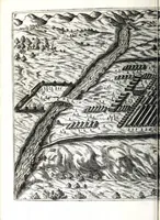 An illustration from I commentari di C. Givlio Cesare : con le figvre in rame de gli alloggiamenti, de' fatti d'arme, delle circonuallationi delle città, & di molte altre cose notabili descritte in essi (1598)