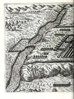 Picture 11 of 34 from I commentari di C. Givlio Cesare : con le figvre in rame de gli alloggiamenti, de' fatti d'arme, delle circonuallationi delle città, & di molte altre cose notabili descritte in essi (1598), leaf 122