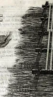 An illustration from I commentari di C. Givlio Cesare : con le figvre in rame de gli alloggiamenti, de' fatti d'arme, delle circonuallationi delle città, & di molte altre cose notabili descritte in essi (1598)