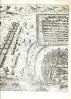 Picture 34 of 34 from I commentari di C. Givlio Cesare : con le figvre in rame de gli alloggiamenti, de' fatti d'arme, delle circonuallationi delle città, & di molte altre cose notabili descritte in essi (1598), leaf 585