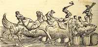 An illustration from Icones animalium quadrupedum uiuiparorum et ouiparorum : quae in Historiae animalium Conradi Gesneri libro I. et II. describuntur, cum nomenclaturis singulorum latinis, graecis, italicis, gallicis, et germanicis plerunque, et aliarum quoque linguarum, certis ordinibus digestae (1560)