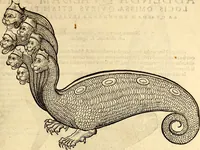 An illustration from Icones animalium quadrupedum uiuiparorum et ouiparorum : quae in Historiae animalium Conradi Gesneri libro I. et II. describuntur, cum nomenclaturis singulorum latinis, graecis, italicis, gallicis, et germanicis plerunque, et aliarum quoque linguarum, certis ordinibus digestae (1560)
