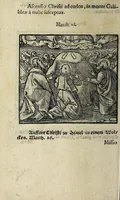 An illustration from Icones catecheseos et virtvtvm ac uitiorum illustratae numeris Iohannis Hofferi cobergensis : item. Historia passionis domini nostri Iesu Christi effigiata (1558)