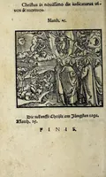 An illustration from Icones catecheseos et virtvtvm ac uitiorum illustratae numeris Iohannis Hofferi cobergensis : item. Historia passionis domini nostri Iesu Christi effigiata (1558)