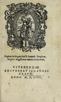An illustration from Icones catecheseos et virtvtvm ac uitiorum illustratae numeris Iohannis Hofferi cobergensis : item. Historia passionis domini nostri Iesu Christi effigiata (1558)