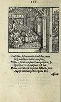 An illustration from Icones catecheseos et virtvtvm ac uitiorum illustratae numeris Iohannis Hofferi cobergensis : item. Historia passionis domini nostri Iesu Christi effigiata (1558)
