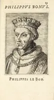 An illustration from Icones et epitaphia qvatvor postremorvm ducum Burgundiae ex augustissima Valesiorum familia = Les povrtraits des qvatre derniers Ducs de Bourgongne, de la royale maison de Valois (1587)