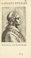 An illustration from Icones et epitaphia qvatvor postremorvm ducum Burgundiae ex augustissima Valesiorum familia = Les povrtraits des qvatre derniers Ducs de Bourgongne, de la royale maison de Valois (1587)