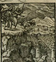 An illustration from Icones historicae Novi Testamenti, carminibus latinis et gallicis illustratae, in quibus exponitur historia in singulis exhibita figuris = Figures historiques du Nouveau Testament, accompagnées de quadrains en latin et en françois, qui exposent l'histoire representée en chaque figure (1681)