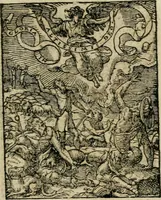 An illustration from Icones historicae Novi Testamenti, carminibus latinis et gallicis illustratae, in quibus exponitur historia in singulis exhibita figuris = Figures historiques du Nouveau Testament, accompagnées de quadrains en latin et en françois, qui exposent l'histoire representée en chaque figure (1681)