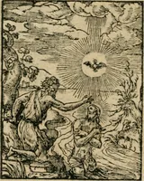 An illustration from Icones historicae Novi Testamenti, carminibus latinis et gallicis illustratae, in quibus exponitur historia in singulis exhibita figuris = Figures historiques du Nouveau Testament, accompagnées de quadrains en latin et en françois, qui exposent l'histoire representée en chaque figure (1681)