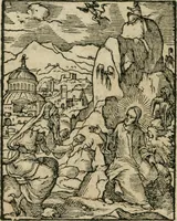 An illustration from Icones historicae Novi Testamenti, carminibus latinis et gallicis illustratae, in quibus exponitur historia in singulis exhibita figuris = Figures historiques du Nouveau Testament, accompagnées de quadrains en latin et en françois, qui exposent l'histoire representée en chaque figure (1681)