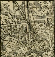 An illustration from Icones historicae Novi Testamenti, carminibus latinis et gallicis illustratae, in quibus exponitur historia in singulis exhibita figuris = Figures historiques du Nouveau Testament, accompagnées de quadrains en latin et en françois, qui exposent l'histoire representée en chaque figure (1681)