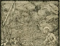 An illustration from Icones historicae Novi Testamenti, carminibus latinis et gallicis illustratae, in quibus exponitur historia in singulis exhibita figuris = Figures historiques du Nouveau Testament, accompagnées de quadrains en latin et en françois, qui exposent l'histoire representée en chaque figure (1681)