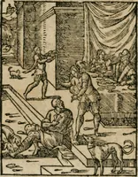 An illustration from Icones historicae Novi Testamenti, carminibus latinis et gallicis illustratae, in quibus exponitur historia in singulis exhibita figuris = Figures historiques du Nouveau Testament, accompagnées de quadrains en latin et en françois, qui exposent l'histoire representée en chaque figure (1681)