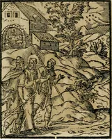 An illustration from Icones historicae Novi Testamenti, carminibus latinis et gallicis illustratae, in quibus exponitur historia in singulis exhibita figuris = Figures historiques du Nouveau Testament, accompagnées de quadrains en latin et en françois, qui exposent l'histoire representée en chaque figure (1681)