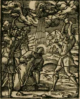 An illustration from Icones historicae Novi Testamenti, carminibus latinis et gallicis illustratae, in quibus exponitur historia in singulis exhibita figuris = Figures historiques du Nouveau Testament, accompagnées de quadrains en latin et en françois, qui exposent l'histoire representée en chaque figure (1681)