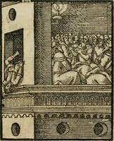 An illustration from Icones historicae Novi Testamenti, carminibus latinis et gallicis illustratae, in quibus exponitur historia in singulis exhibita figuris = Figures historiques du Nouveau Testament, accompagnées de quadrains en latin et en françois, qui exposent l'histoire representée en chaque figure (1681)