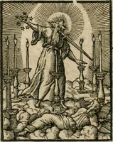 An illustration from Icones historicae Novi Testamenti, carminibus latinis et gallicis illustratae, in quibus exponitur historia in singulis exhibita figuris = Figures historiques du Nouveau Testament, accompagnées de quadrains en latin et en françois, qui exposent l'histoire representée en chaque figure (1681)