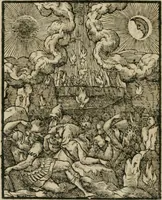 An illustration from Icones historicae Novi Testamenti, carminibus latinis et gallicis illustratae, in quibus exponitur historia in singulis exhibita figuris = Figures historiques du Nouveau Testament, accompagnées de quadrains en latin et en françois, qui exposent l'histoire representée en chaque figure (1681)