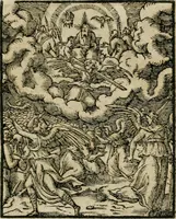 An illustration from Icones historicae Novi Testamenti, carminibus latinis et gallicis illustratae, in quibus exponitur historia in singulis exhibita figuris = Figures historiques du Nouveau Testament, accompagnées de quadrains en latin et en françois, qui exposent l'histoire representée en chaque figure (1681)