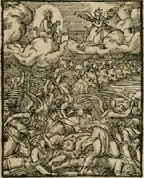 An illustration from Icones historicae Novi Testamenti, carminibus latinis et gallicis illustratae, in quibus exponitur historia in singulis exhibita figuris = Figures historiques du Nouveau Testament, accompagnées de quadrains en latin et en françois, qui exposent l'histoire representée en chaque figure (1681)