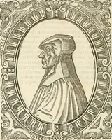 An illustration from Icones, id est, Verae imagines virorvm doctrina simvl et pietate illvstrivm, qvorvm praecipuè ministerio partim bonarum literarum studia sunt restituta, partim vera religio in variis orbis christiani regionibus, nostra patrúmque memoria fuit instaurata: additis eorundem vitae & operae descriptionibus, quibus adiectae sunt nonnullae picturae quas emblemata vocant (1580)