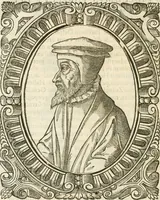 Picture 56 of 138 from Icones, id est, Verae imagines virorvm doctrina simvl et pietate illvstrivm, qvorvm praecipuè ministerio partim bonarum literarum studia sunt restituta, partim vera religio in variis orbis christiani regionibus, nostra patrúmque memoria fuit instaurata: additis eorundem vitae & operae descriptionibus, quibus adiectae sunt nonnullae picturae quas emblemata vocant (1580), leaf 153
