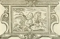 An illustration from Icones, id est, Verae imagines virorvm doctrina simvl et pietate illvstrivm, qvorvm praecipuè ministerio partim bonarum literarum studia sunt restituta, partim vera religio in variis orbis christiani regionibus, nostra patrúmque memoria fuit instaurata: additis eorundem vitae & operae descriptionibus, quibus adiectae sunt nonnullae picturae quas emblemata vocant (1580)