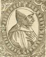 An illustration from Icones, id est, Verae imagines virorvm doctrina simvl et pietate illvstrivm, qvorvm praecipuè ministerio partim bonarum literarum studia sunt restituta, partim vera religio in variis orbis christiani regionibus, nostra patrúmque memoria fuit instaurata: additis eorundem vitae & operae descriptionibus, quibus adiectae sunt nonnullae picturae quas emblemata vocant (1580)