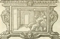 An illustration from Icones, id est, Verae imagines virorvm doctrina simvl et pietate illvstrivm, qvorvm praecipuè ministerio partim bonarum literarum studia sunt restituta, partim vera religio in variis orbis christiani regionibus, nostra patrúmque memoria fuit instaurata: additis eorundem vitae & operae descriptionibus, quibus adiectae sunt nonnullae picturae quas emblemata vocant (1580)