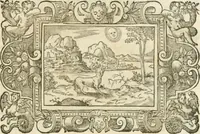 An illustration from Icones, id est, Verae imagines virorvm doctrina simvl et pietate illvstrivm, qvorvm praecipuè ministerio partim bonarum literarum studia sunt restituta, partim vera religio in variis orbis christiani regionibus, nostra patrúmque memoria fuit instaurata: additis eorundem vitae & operae descriptionibus, quibus adiectae sunt nonnullae picturae quas emblemata vocant (1580)