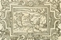 An illustration from Icones, id est, Verae imagines virorvm doctrina simvl et pietate illvstrivm, qvorvm praecipuè ministerio partim bonarum literarum studia sunt restituta, partim vera religio in variis orbis christiani regionibus, nostra patrúmque memoria fuit instaurata: additis eorundem vitae & operae descriptionibus, quibus adiectae sunt nonnullae picturae quas emblemata vocant (1580)